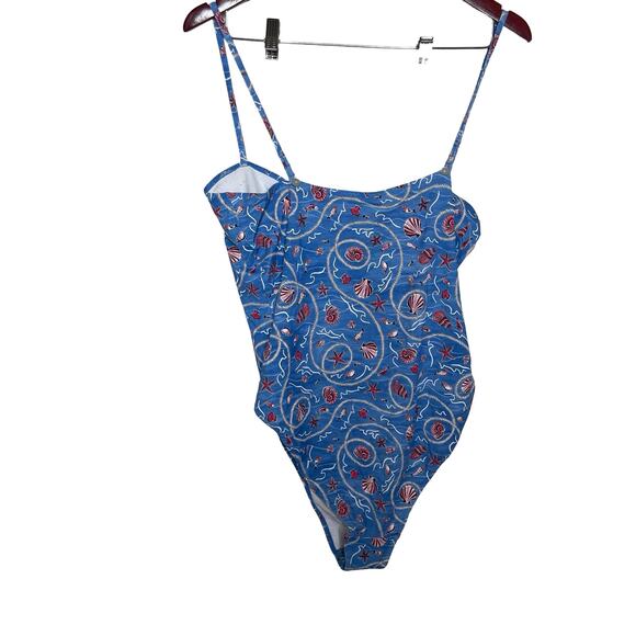 New Doen Marbella maillotone piece swimsuit blue shell liberty Solent shores XXL - Picture 6 of 8